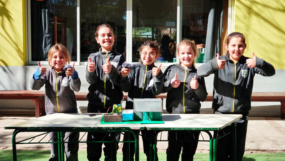 sistema de riego huerta Colegio Juan Salvador Gaviota